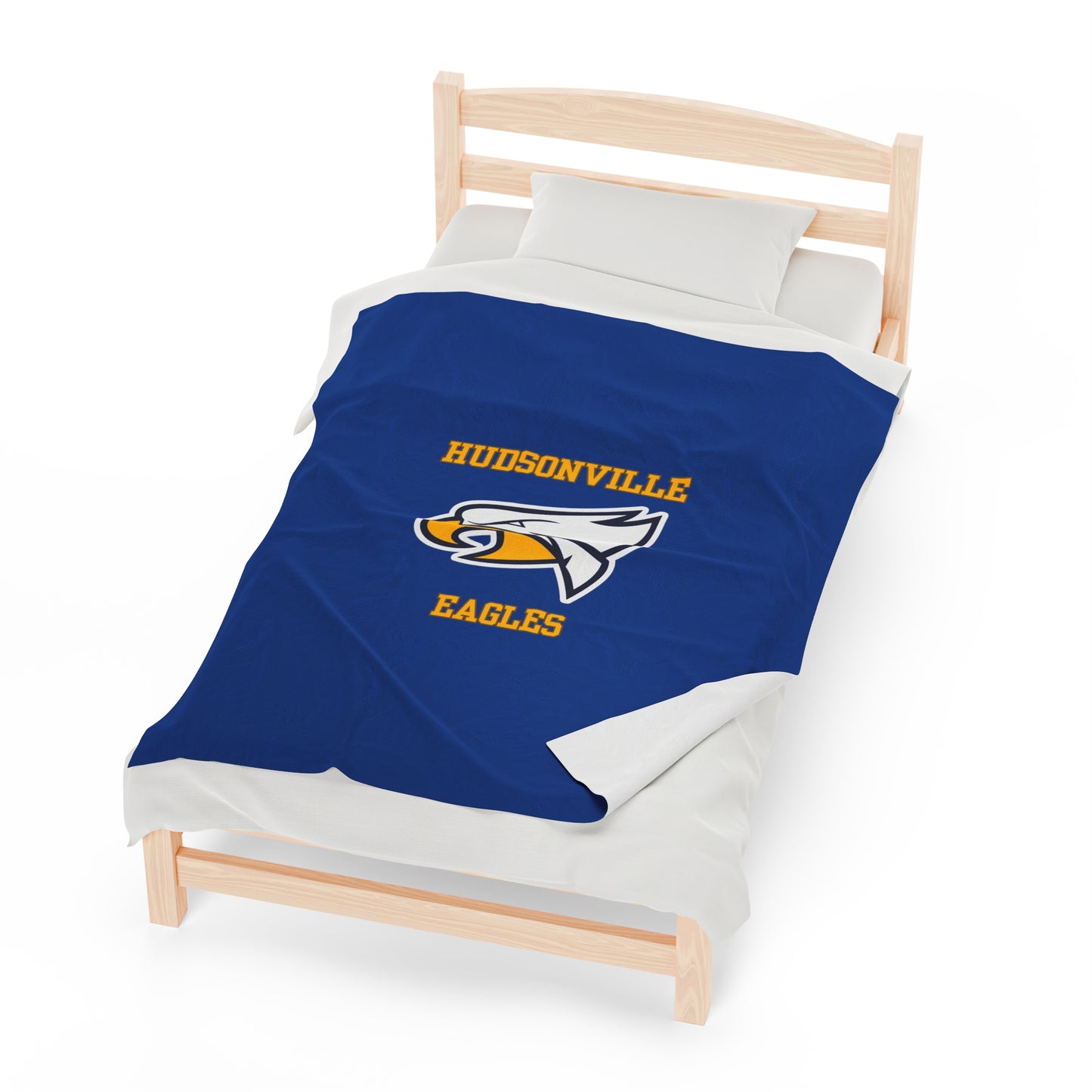 Hudsonville Eagles Blue Plush Blanket