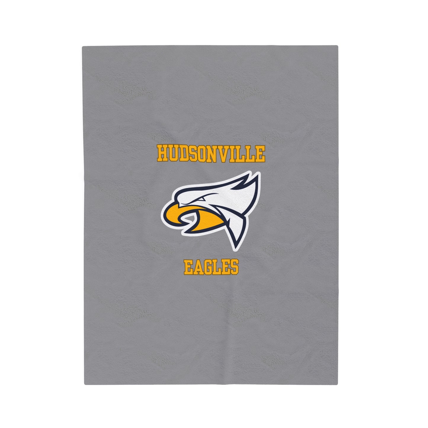 Hudsonville Eagles Gray Plush Blanket