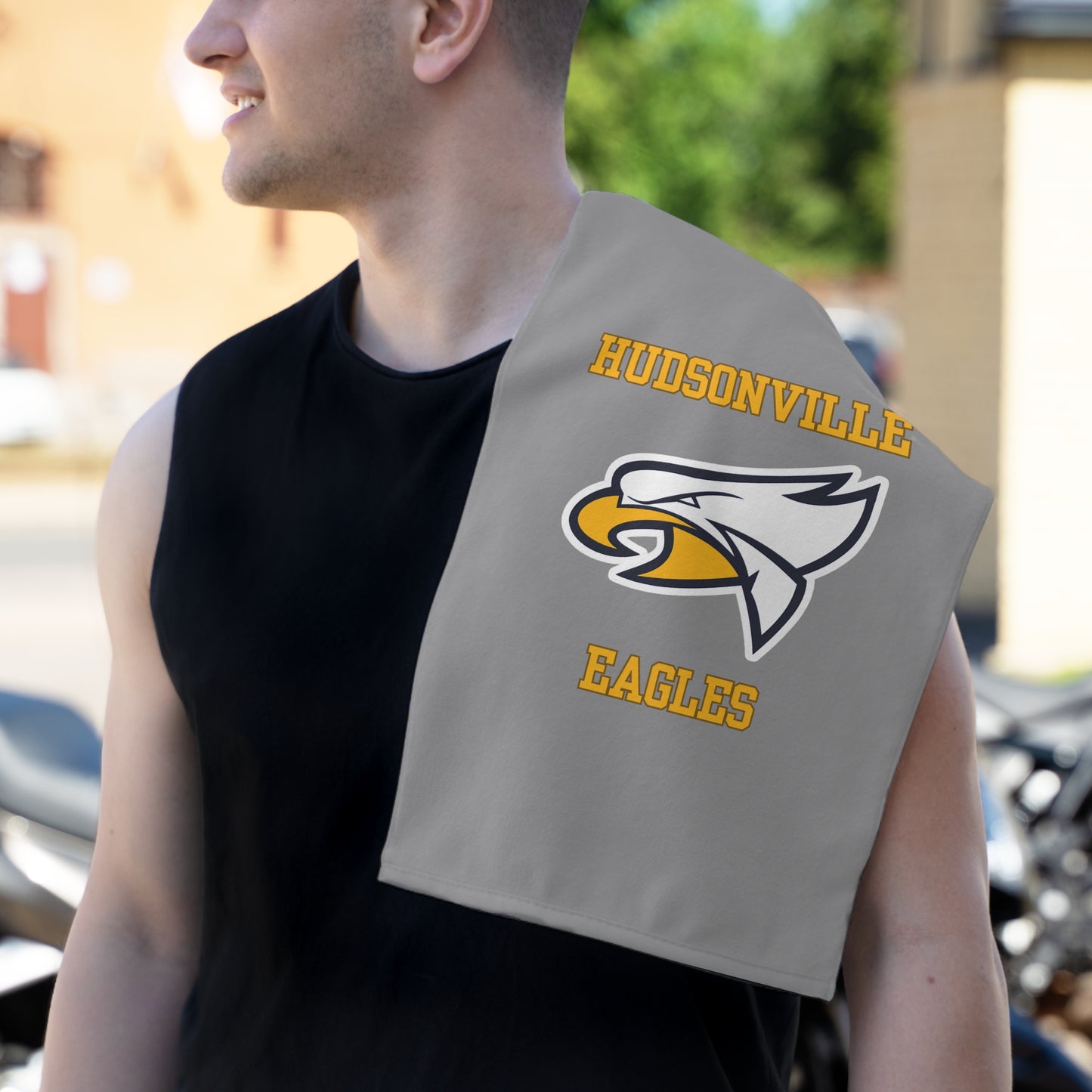 Hudsonville Eagles Gray Rally Towel, 11x18
