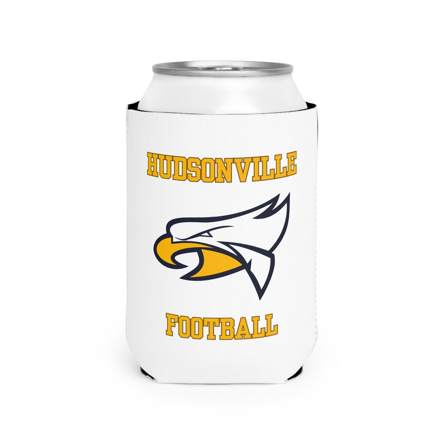 Hudsonville Football White Can Cooler Sleeve
