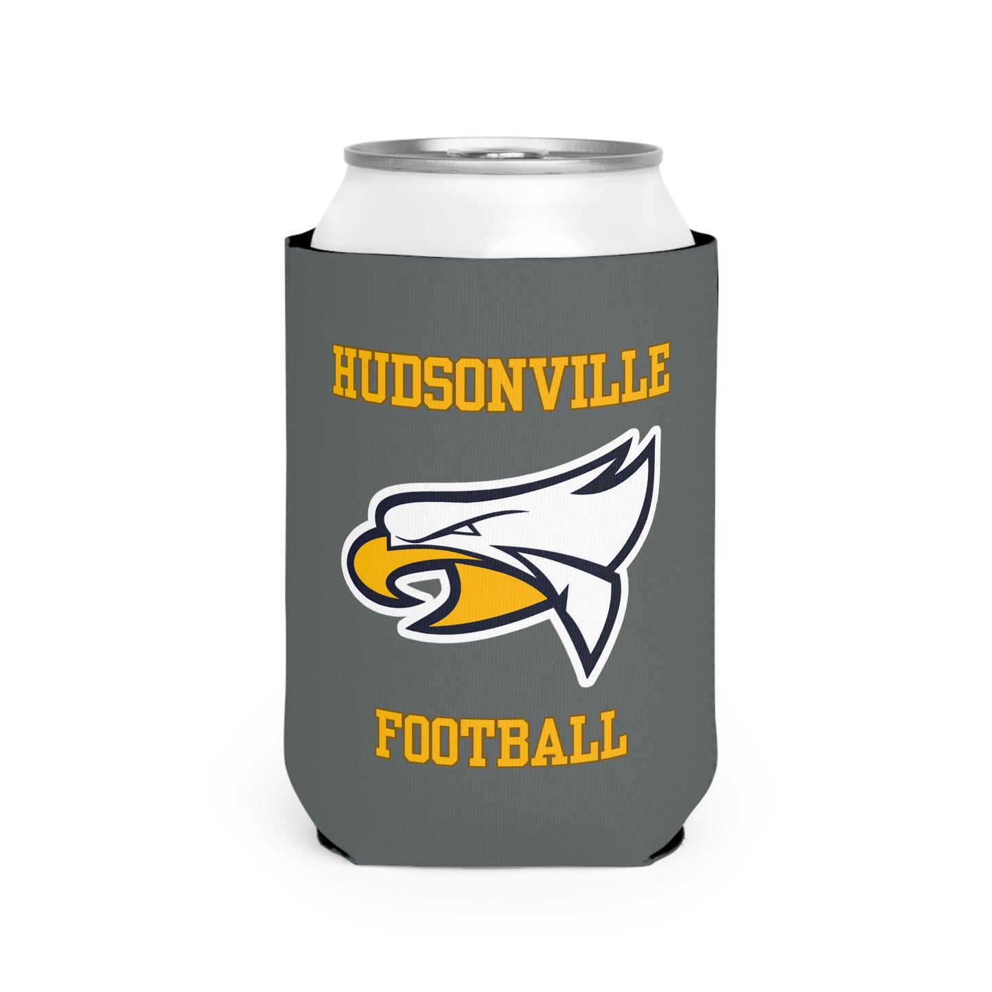 Hudsonville Football Gray Can Cooler Sleeve