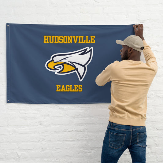 Hudsonville Eagles Navy Flag