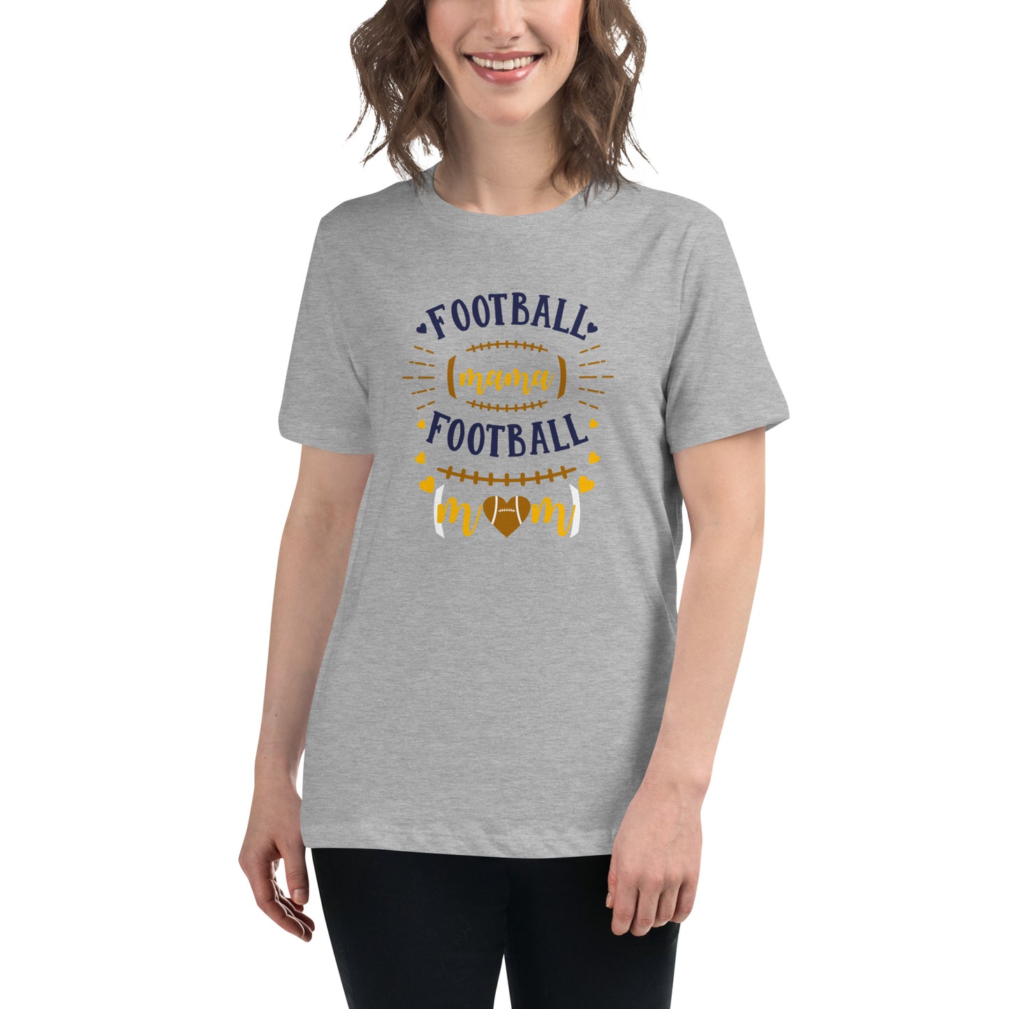 "Football Mama"Women's Relaxed T-Shirt