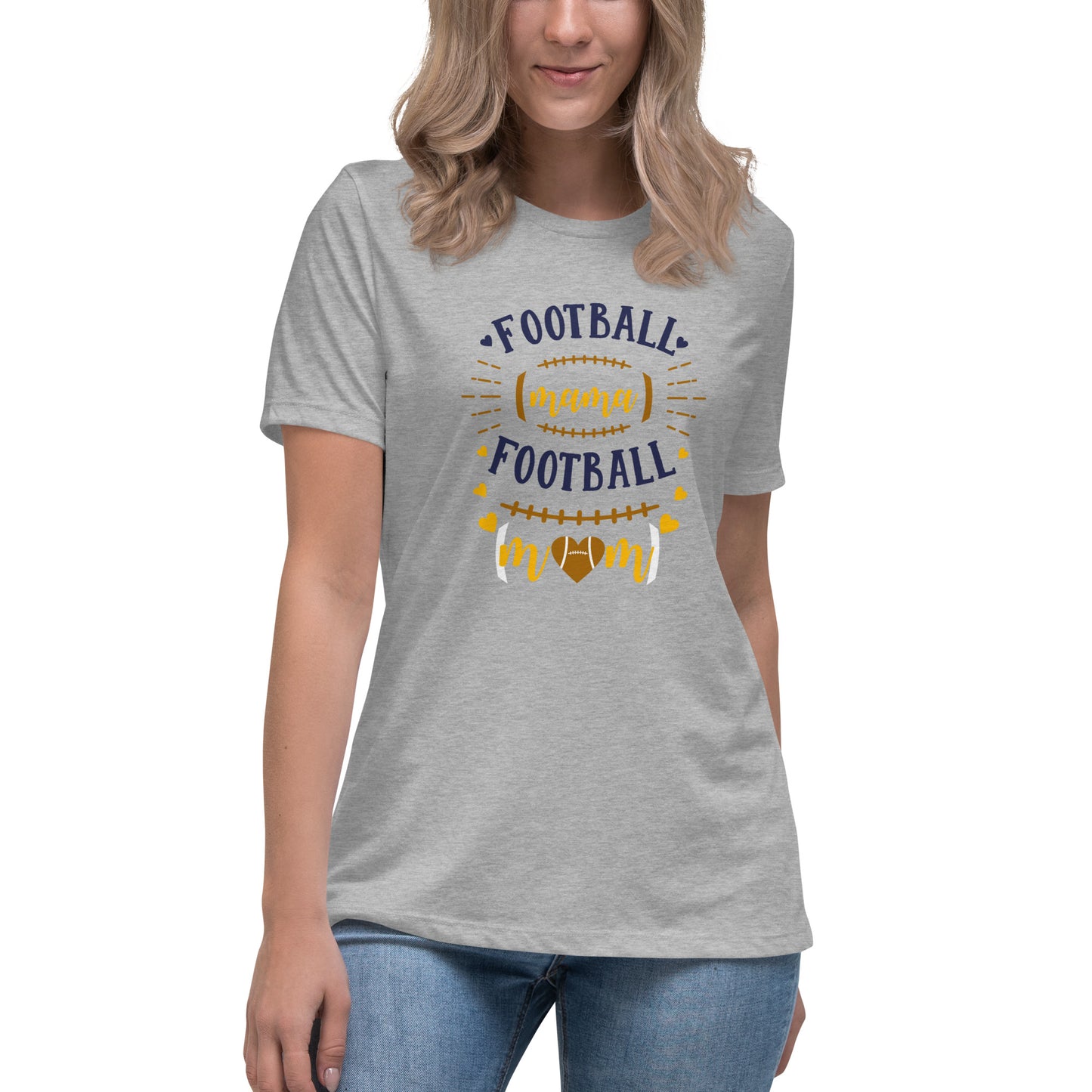 "Football Mama"Women's Relaxed T-Shirt